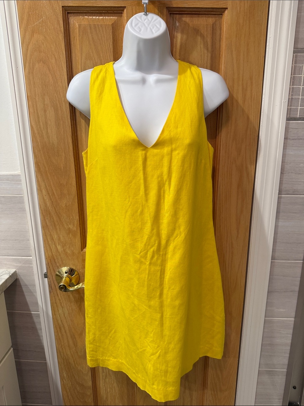 Banana Republic Bright Yellow V-Neck Mini Dress